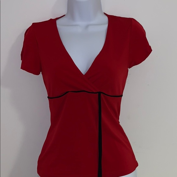 Red Byer California Tie Blouse - Picture 2 of 6